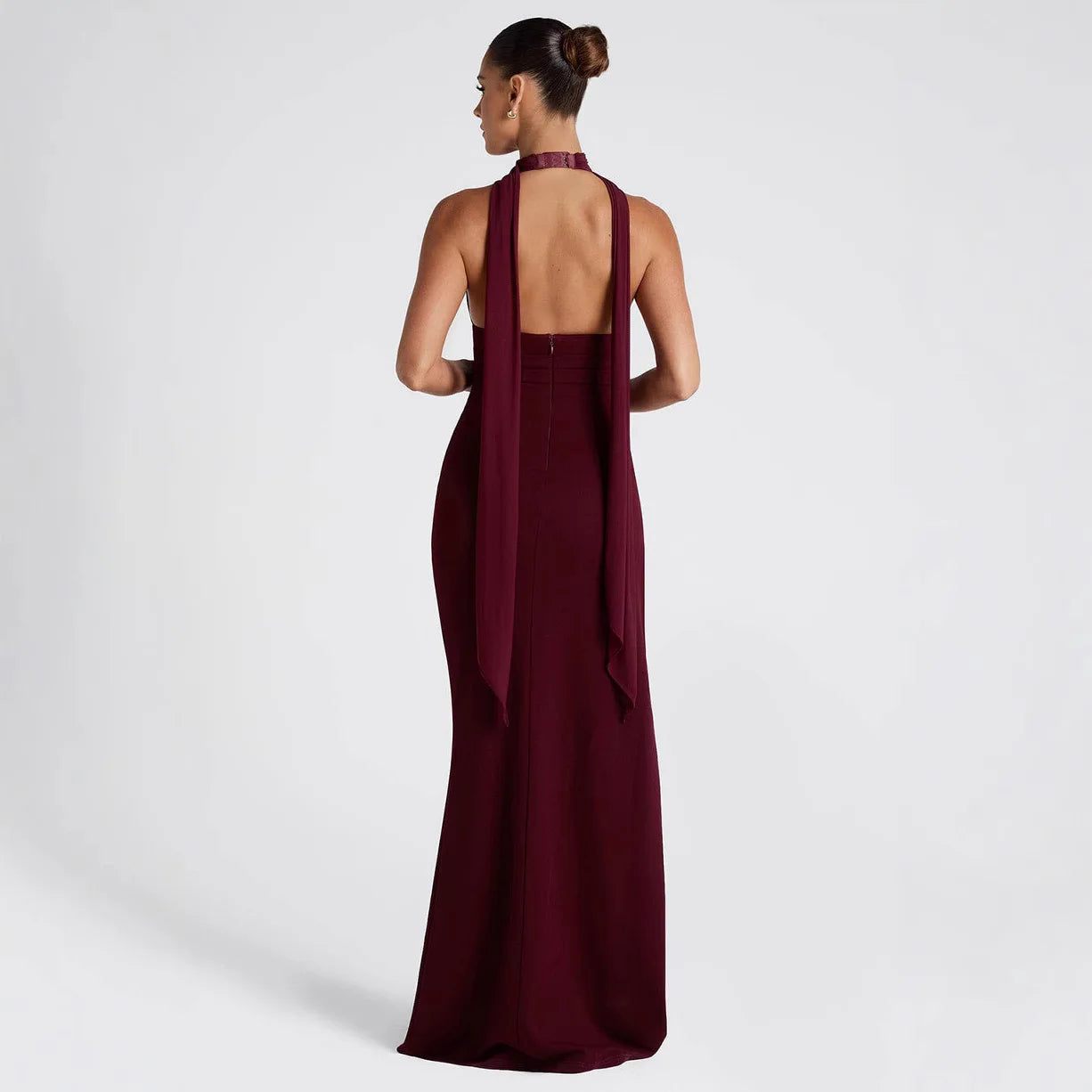 Midnight Elegance V-Neck Party Dress