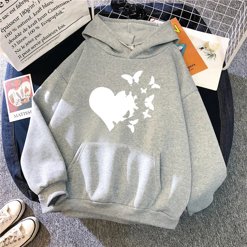 Heart Print Women's Hoodie