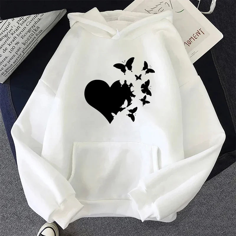 Heart Print Women's Hoodie