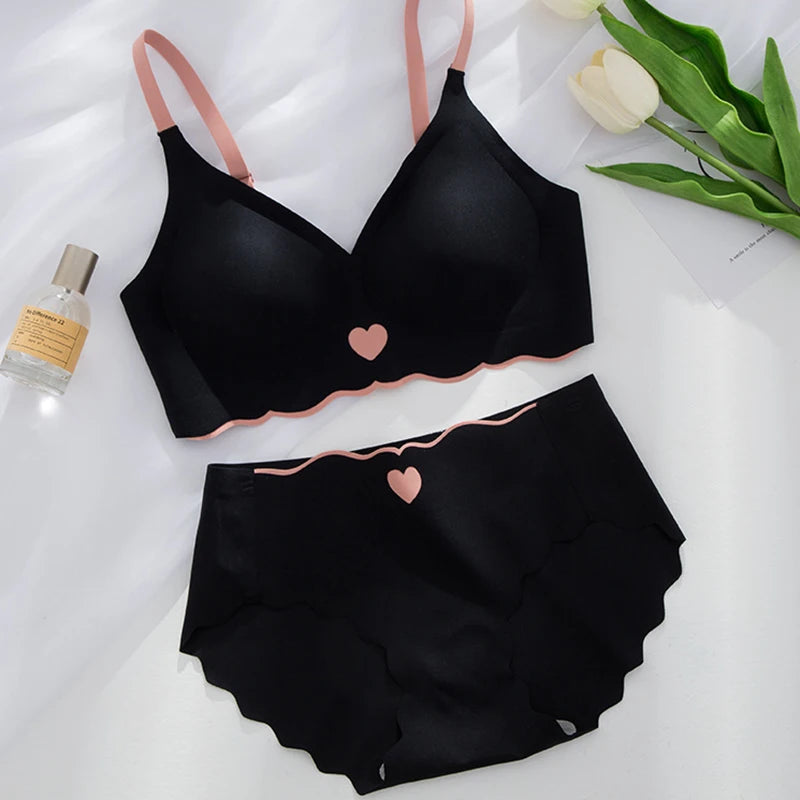 Seamless Ice Silk Lingerie Set