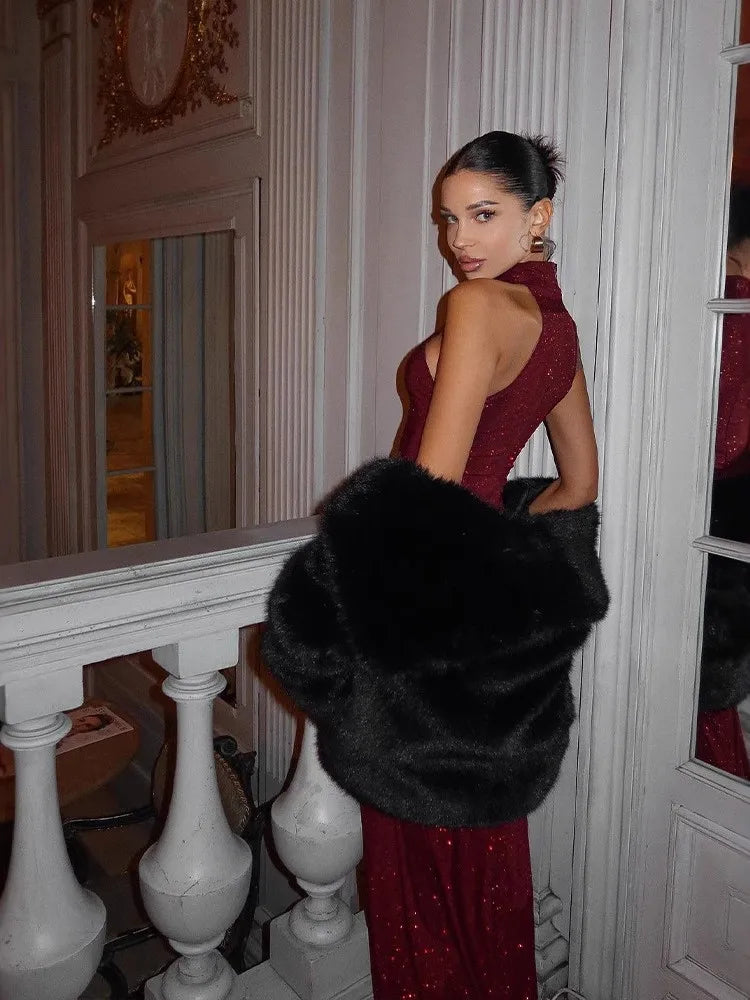 Red Carpet Glam: Elegant Party Maxi Dress