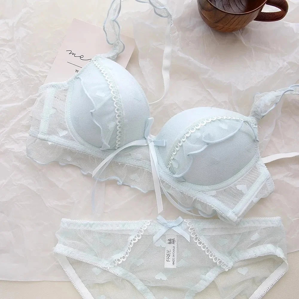 Strawberry Sweet Butterfly Knot Bra & Panty Set