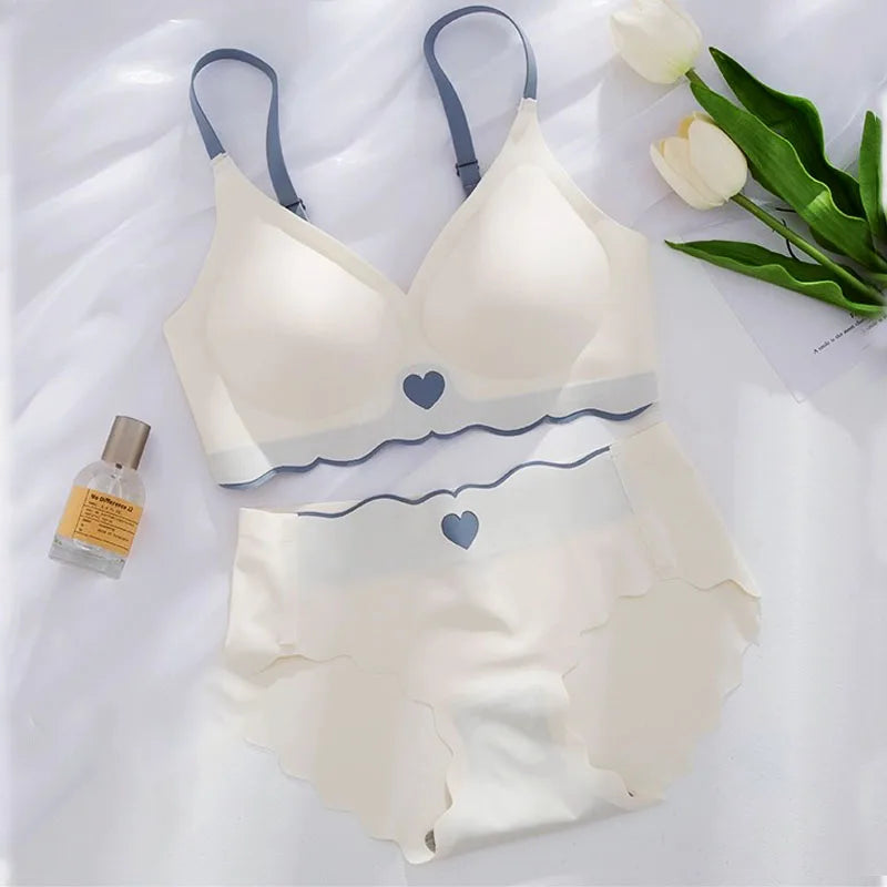 Seamless Ice Silk Lingerie Set
