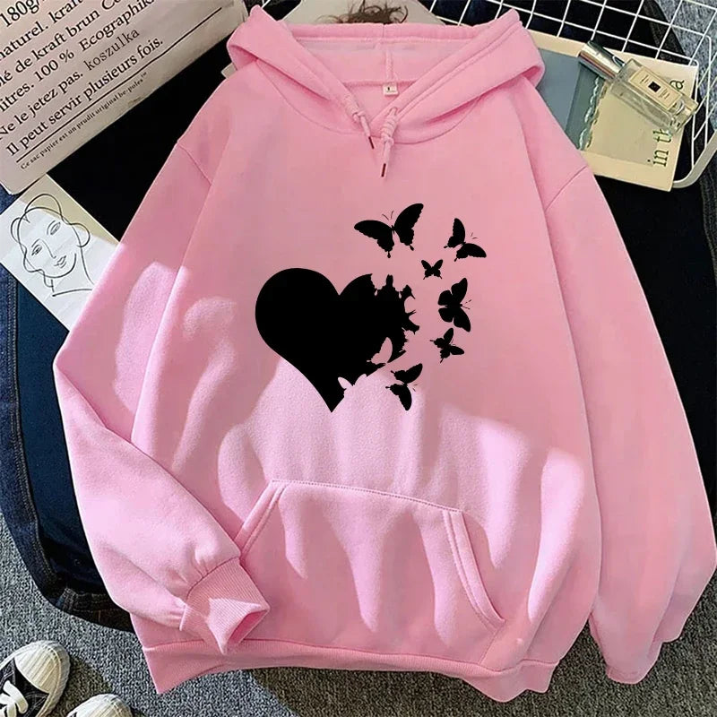 Heart Print Women's Hoodie
