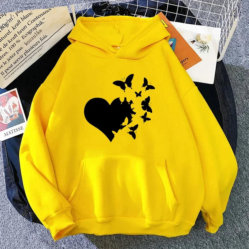 Heart Print Women's Hoodie