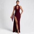 Midnight Elegance V-Neck Party Dress