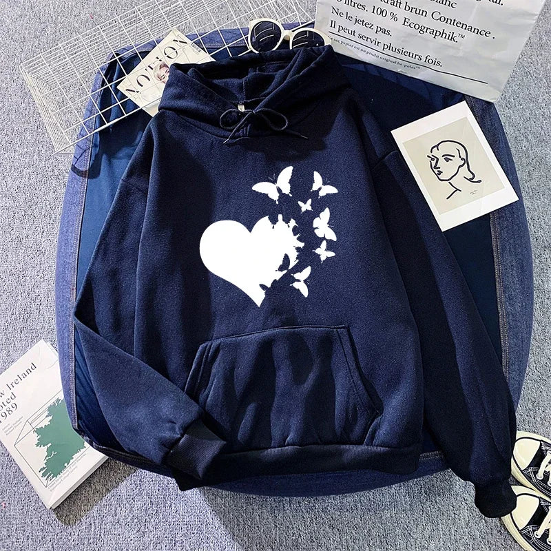 Heart Print Women's Hoodie