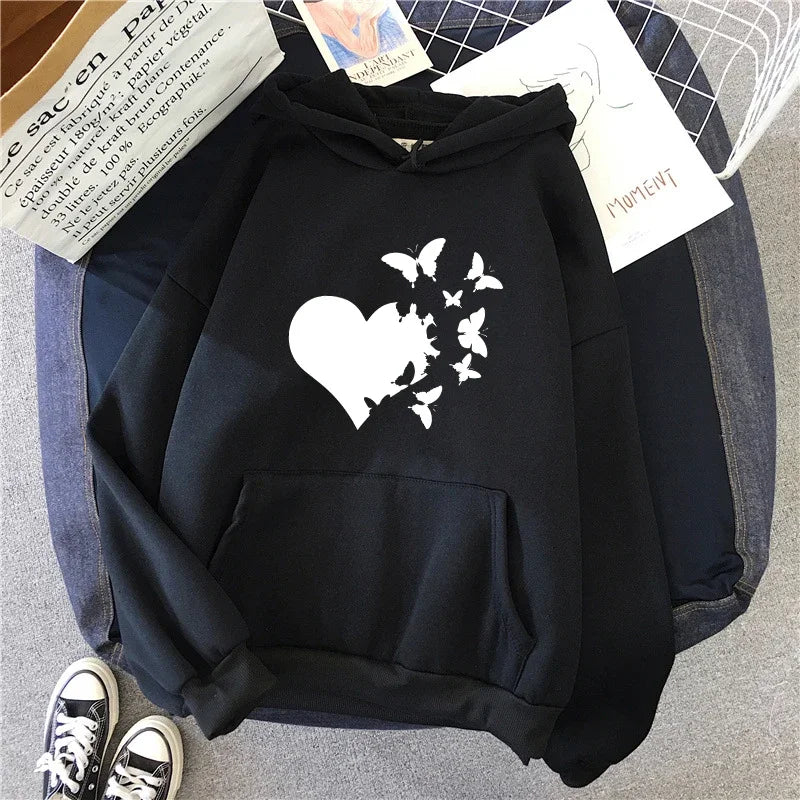 Heart Print Women's Hoodie
