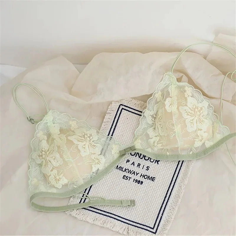 Elegant Embroidered Wireless Lingerie Set