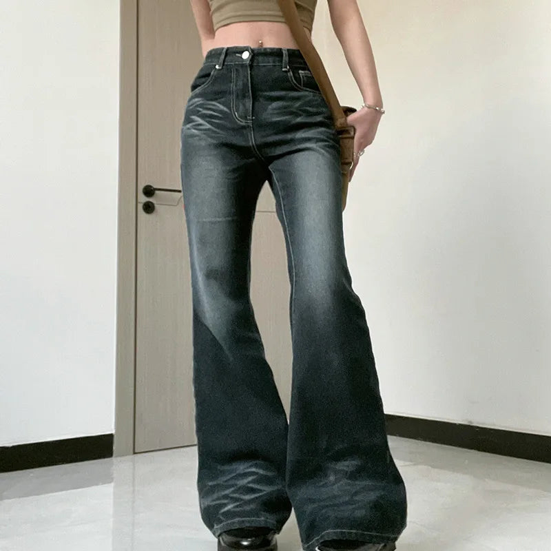 High-Waist Flared Jeans