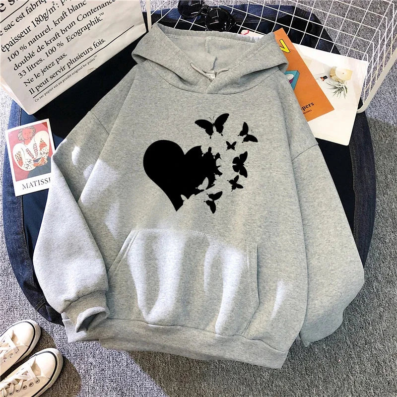 Heart Print Women's Hoodie