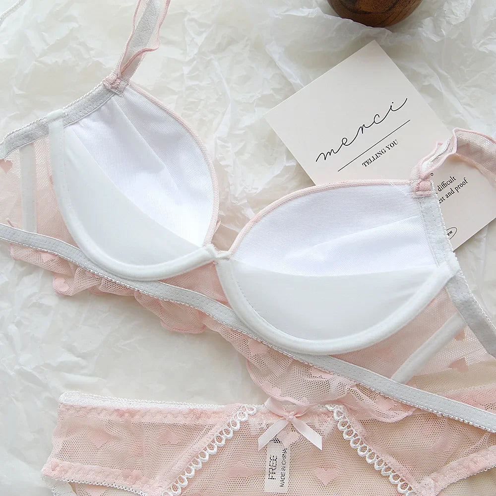 Strawberry Sweet Butterfly Knot Bra & Panty Set